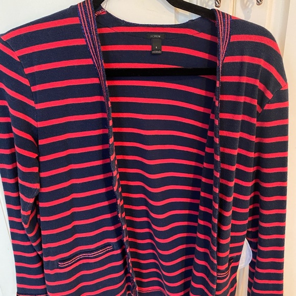 J. Crew Sweaters - J.Crew sweater, size small - red and blue metallic stripe